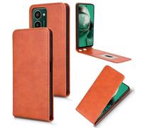 XFDSFDL® Cas de pour HMD Pulse/Pulse Pro/Pulse Pro+ (6,65 Pouces) Verticale PU Cuir Housse Haut et Bas Ouvrir Étui avec Support Portefeuille Coque de Protection Marron