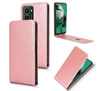 XFDSFDL® Cas de pour HMD Pulse/Pulse Pro/Pulse Pro+ (6,65 Pouces) Verticale PU Cuir Housse Haut et Bas Ouvrir Étui avec Support Portefeuille Coque de Protection Or Rose