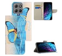 XFDSFDL® Cas de pour Motorola Moto G15/ G15 Power (6,72 Pouces) PU Cuir Housse Flip Coque Papillon Motif avec Built Stand et Magnétique Fermeture Portefeuille Protection Étui 05