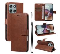 XFDSFDL® Cas de pour Motorola Moto G56 XT2529-2 (6,72 Pouces) PU Cuir Housse avec Flip Coque Support Magnétique Fermeture Portefeuille Étui de Protection Marron