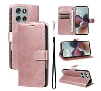 XFDSFDL® Cas de pour Motorola Moto G56 XT2529-2 (6,72 Pouces) PU Cuir Housse avec Flip Coque Support Magnétique Fermeture Portefeuille Étui de Protection Or Rose