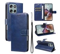 XFDSFDL® Cas de pour Motorola Moto G56 XT2529-2 (6,72 Pouces) PU Cuir Housse avec Flip Coque Support Magnétique Fermeture Portefeuille Étui de Protection Bleu