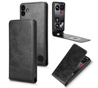 XFDSFDL® Cas de pour Nothing CMF Phone 1 (6,67 Pouces) Verticale PU Cuir Housse Haut et Bas Ouvrir Étui avec Support Portefeuille Coque de Protection Noir