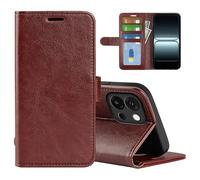 XFDSFDL® Cas de pour OnePlus 13T / 13s PKX110 / CPH2723 (6,32 Pouces) Style Livre PU Cuir Housse Gauche et Droite Ouvrir Étui avec Magnétique Fermeture Portefeuille Shell de Protection Marron