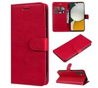 XFDSFDL® Cas de pour Samsung Galaxy A05s SM-A057 (6,7 Pouces) PU Cuir Housse avec Flip Coque Support Magnétique Fermeture Portefeuille Étui de Protection Rouge