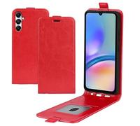 XFDSFDL® Cas de pour Samsung Galaxy A05s SM-A057 (6,7 Pouces) Verticale PU Cuir Housse Haut et Bas Ouvrir Étui avec Magnétique Fermeture Portefeuille Shell de Protection, Rouge