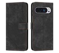 XFDSFDL® Cas de pour Samsung Galaxy A27 5G SM-A276 (6,7 Pouces) PU Cuir Housse Flip Coque Impression de Stries avec Support Magnétique Fermeture Portefeuille Étui de Protection Noir