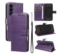 XFDSFDL® Cas de pour Samsung Galaxy S25 FE SM-S731 (6,7 Pouces) PU Cuir Housse avec Flip Coque Support Magnétique Fermeture Portefeuille Étui de Protection Violet