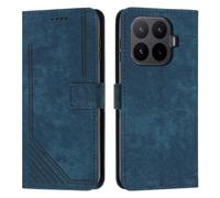 XFDSFDL® Cas de pour Samsung Galaxy S26 FE SM-S741 (6,7 Pouces) PU Cuir Housse Flip Coque Impression de Stries avec Support Magnétique Fermeture Portefeuille Étui de Protection Bleu