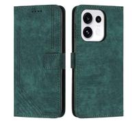 XFDSFDL® Cas de pour Samsung Galaxy S26 FE SM-S741 (6,7 Pouces) PU Cuir Housse Flip Coque Impression de Stries avec Support Magnétique Fermeture Portefeuille Étui de Protection Vert