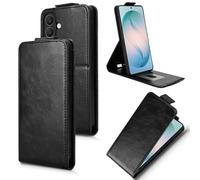 XFDSFDL® Cas de pour Samsung Galaxy S26 SM-S942 (6,3 Pouces) Verticale PU Cuir Housse Haut et Bas Ouvrir Étui avec Support Portefeuille Coque de Protection Noir