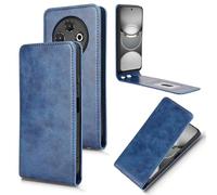 XFDSFDL® Cas de pour Tecno Spark 30C kl5 (6,67 Pouces) Verticale PU Cuir Housse Haut et Bas Ouvrir Étui avec Support Portefeuille Coque de Protection Bleu