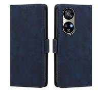 XFDSFDL® Cas de pour Ulefone Note 17 Pro (6,78 Pouces) PU Cuir Housse Cadre Photo Portefeuille Étui Retro Givré avec Supports Recharge sans Fil Protection Coque Bleu Foncé
