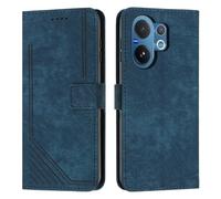 XFDSFDL® Cas de pour Vivo V60 V2511 (6,77 Pouces) PU Cuir Housse Flip Coque Impression de Stries avec Support Magnétique Fermeture Portefeuille Étui de Protection Bleu
