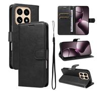 XFDSFDL® Cas de pour Xiaomi 15T 25069PTEBG (6,83 Pouces) PU Cuir Housse avec Flip Coque Support Magnétique Fermeture Portefeuille Étui de Protection Noir