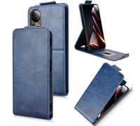 XFDSFDL® Cas de pour ZTE Nubia Neo 2 Z2352N (6,72 Pouces) Verticale PU Cuir Housse Haut et Bas Ouvrir Étui avec Support Portefeuille Coque de Protection Bleu