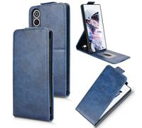 XFDSFDL® Cas de pour ZTE Nubia RedMagic 10 Air NX779J (6,8 Pouces) Verticale PU Cuir Housse Haut et Bas Ouvrir Étui avec Support Portefeuille Coque de Protection Bleu