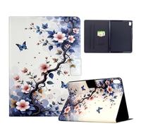 XFDSFDL® Étui pour Apple iPad 11th Gen A16 2025 (10,9 Pouces) PU Cuir Housse Flip Coque Fleur Rose Motif avec Support et Veille/Réveil Automatique Protection Cas 04