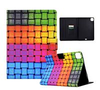 XFDSFDL® Étui pour Apple iPad Pro 11 1st/2nd/3rd Gen 2018-2021 (11 Pouces) PU Cuir Housse Flip Coque avec Veille/Réveil Automatique et Built Stand Tissage 3D Motif Protection Cas 02