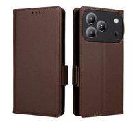 XFDSFDL® Étui pour Blackview Wave 7C (6,56 Pouces) PU Cuir Housse Flip Coque Litchi Motif avec Support et Magnétique Boucle Latérale Portefeuille Shell de Protection Café