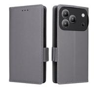 XFDSFDL® Étui pour Blackview Wave 7C (6,56 Pouces) PU Cuir Housse Flip Coque Litchi Motif avec Support et Magnétique Boucle Latérale Portefeuille Shell de Protection Gris