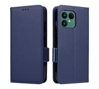 XFDSFDL® Étui pour Fairphone Gen 6 (6,31 Pouces) PU Cuir Housse Flip Coque Litchi Motif avec Support et Magnétique Boucle Latérale Portefeuille Shell de Protection Bleu Foncé