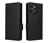 XFDSFDL® Étui pour Fossibot S1 (6,75 Pouces) PU Cuir Housse Flip Coque Litchi Motif avec Support et Magnétique Boucle Latérale Portefeuille Shell de Protection Noir