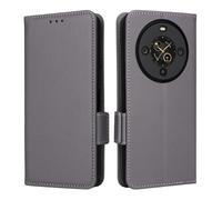 XFDSFDL® Étui pour Fossibot S3 Pro (6,67 Pouces) PU Cuir Housse Flip Coque Litchi Motif avec Support et Magnétique Boucle Latérale Portefeuille Shell de Protection Gris