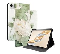 XFDSFDL® Étui pour Honor Pad X9a ELN2-W29 (11,5 Pouces) PU Cuir Housse Style du Livre Coque Lotus Motif avec Support Protection Cas 02