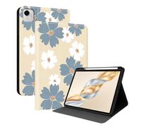 XFDSFDL® Étui pour Honor Pad X9a ELN2-W29 (11,5 Pouces) PU Cuir Housse Style du Livre Coque Marguerite Bleue Motif avec Support Protection Cas 01