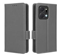 XFDSFDL® Étui pour Honor X7a RKY-LX1/LX2/LX3 (6,75 Pouces) PU Cuir Housse Flip Coque Litchi Motif avec Support et Magnétique Boucle Latérale Portefeuille Shell de Protection Gris