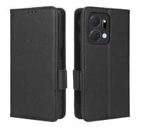 XFDSFDL® Étui pour Honor X7a RKY-LX1/LX2/LX3 (6,75 Pouces) PU Cuir Housse Flip Coque Litchi Motif avec Support et Magnétique Boucle Latérale Portefeuille Shell de Protection Noir