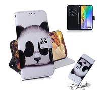 XFDSFDL® Étui pour Huawei Y6p (6,3 Pouces) PU Cuir Housse Flip Coque Panda Motif avec Stand et Magnétique Fermeture Portefeuille Protection Cas, 07