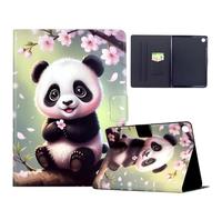 XFDSFDL® Étui pour Lenovo Tab M10 Plus 3rd Gen TB-125F/TB-128F (10,6 Pouces) PU Cuir Housse Flip Coque Panda Sakura Motif avec Support et Veille/Réveil Automatique Protection Cas 03