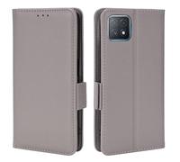 XFDSFDL® Étui pour Oppo A72/ A73 5G CPH2161 (6,5 Pouces) PU Cuir Housse Flip Coque Litchi Motif avec Support et Magnétique Boucle Latérale Portefeuille Shell de Protection Gris