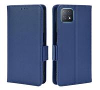 XFDSFDL® Étui pour Oppo A72/ A73 5G CPH2161 (6,5 Pouces) PU Cuir Housse Flip Coque Litchi Motif avec Support et Magnétique Boucle Latérale Portefeuille Shell de Protection Bleu Foncé