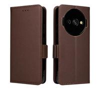 XFDSFDL® Étui pour Oukitel C59 / C59 Pro (6,88 Pouces) PU Cuir Housse Flip Coque Litchi Motif avec Support et Magnétique Boucle Latérale Portefeuille Shell de Protection Café