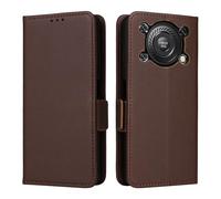 XFDSFDL® Étui pour Oukitel C60 / C60 Pro (6,88 Pouces) PU Cuir Housse Flip Coque Litchi Motif avec Support et Magnétique Boucle Latérale Portefeuille Shell de Protection Café
