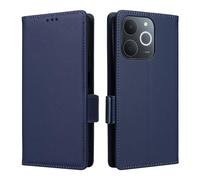 XFDSFDL® Étui pour Realme Note 70/ Note 70T RMX5313 (6,74 Pouces) PU Cuir Housse Flip Coque Litchi Motif avec Support et Magnétique Boucle Latérale Portefeuille Shell de Protection Bleu Foncé