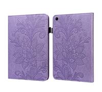 XFDSFDL® Étui pour Realme Pad (10,4 Pouces) PU Cuir Housse Flip Coque avec Built Stand et Magnétique Fermeture Dentelle Fleur Motif Protection Cas Pourpre