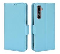 XFDSFDL® Étui pour Realme X50 Pro Player RMX2072 (6,44 Pouces) PU Cuir Housse Flip Coque Litchi Motif avec Support et Magnétique Boucle Latérale Portefeuille Shell de Protection Bleu Clair