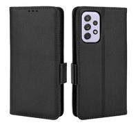 XFDSFDL® Étui pour Samsung Galaxy A52/A52s SM-A526/A528 (6,5 Pouces) PU Cuir Housse Flip Coque Litchi Motif avec Support et Magnétique Boucle Latérale Portefeuille Shell de Protection Noir