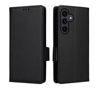 XFDSFDL® Étui pour Samsung Galaxy S25 FE SM-S731 (6,7 Pouces) PU Cuir Housse Flip Coque Litchi Motif avec Support et Magnétique Boucle Latérale Portefeuille Shell de Protection Noir