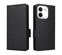 XFDSFDL® Étui pour Samsung Galaxy S26 FE SM-S741 (6,7 Pouces) PU Cuir Housse Flip Coque Litchi Motif avec Support et Magnétique Boucle Latérale Portefeuille Shell de Protection Noir