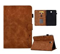 XFDSFDL® Étui pour Samsung Galaxy Tab A SM-T350/T355 (8,0 Pouces) PU Cuir Housse Flip Coque Le Sourire Rétro Motif avec Stand et Veille/Réveil Automatique Protection Cas, Marron