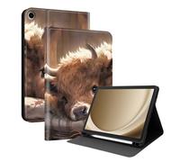 XFDSFDL® Étui pour Samsung Galaxy Tab A11+ SM-X230/SM-X236 (11 Pouces) PU Cuir Housse Style du Livre Coque Veau Motif avec Support et Veille/Réveil Automatique Protection Cas 05