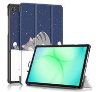 XFDSFDL® Étui pour Samsung Galaxy Tab A11+ SM-X230/SM-X236 (11 Pouces) Ultra Mince PU Cuir Housse Flip Coque Chat étoile Motif avec Supports et Veille/Réveil Automatique Protection Cas 03