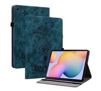 XFDSFDL® Étui pour Samsung Galaxy Tab S5e SM-T720/T725 (10,5 Pouces) PU Cuir Housse Flip Coque Roseraie Motif avec Built Stand Protection Cas Bleu Foncé
