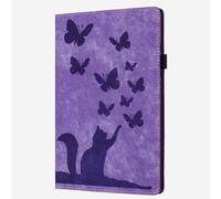 XFDSFDL® Étui pour Samsung Galaxy Tab S7 SM-T870/T875 (11 Pouces) PU Cuir Housse Flip Coque Chat Papillon Motif avec Support Portefeuille Protection Cas Violet
