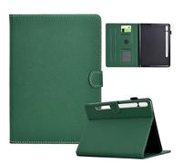 XFDSFDL® Étui pour Samsung Galaxy Tab S7 SM-T870/T875 (11 Pouces) PU Cuir Housse Flip Coque Fibres Texture avec Support et Veille/Réveil Automatique Protection Cas Vert
